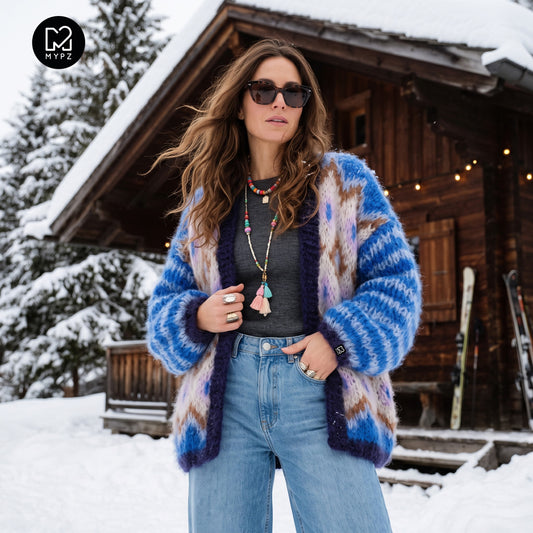Strickanleitung – Chunky-Mohair-Jacke Alpine Breeze Nr.12 (ENG-DE-NL-ES-FR-IT-DA-SV-NO)