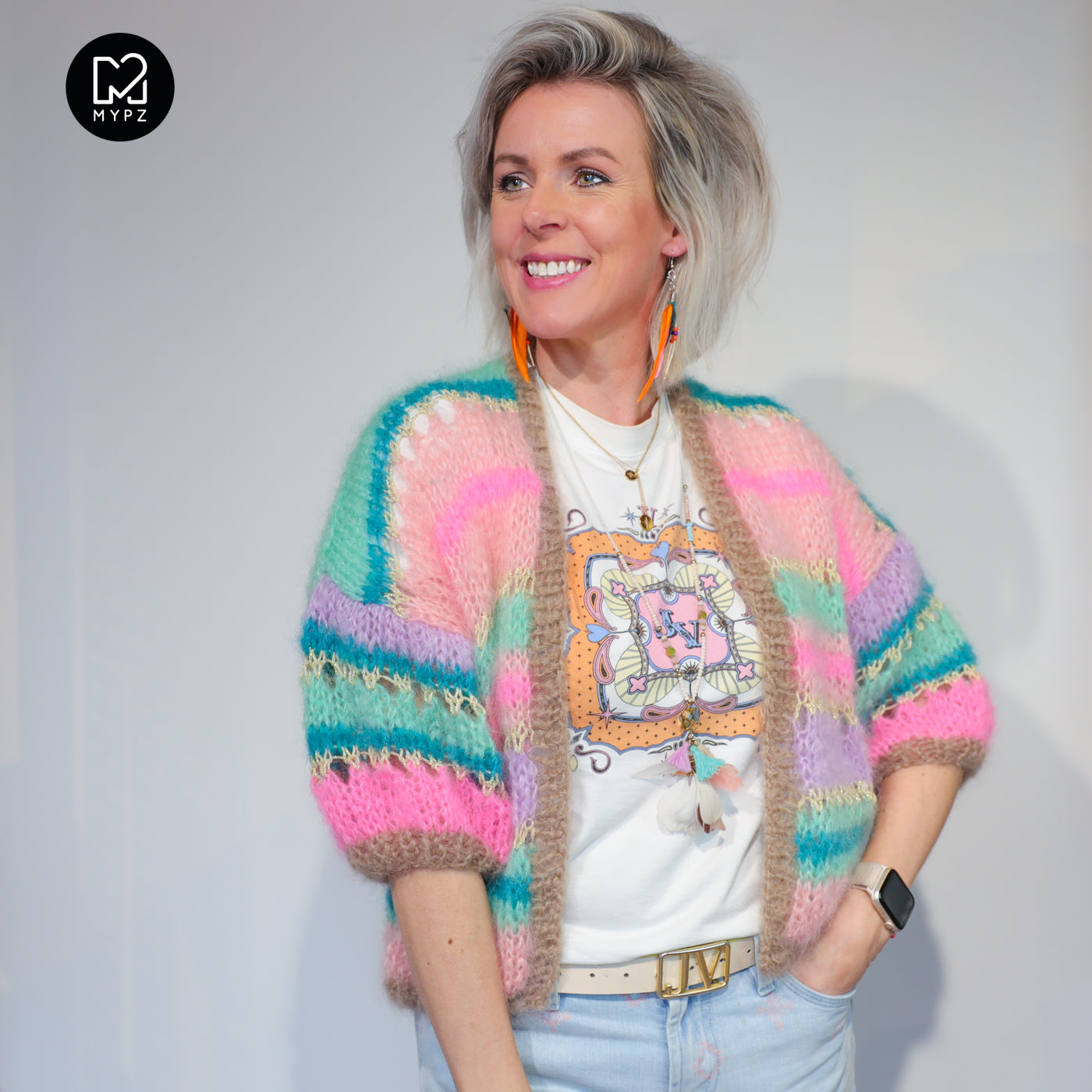 Strickanleitung – MYPZ Kurze Mohair Cardigan Faby No10 (ENG-NL-DE)