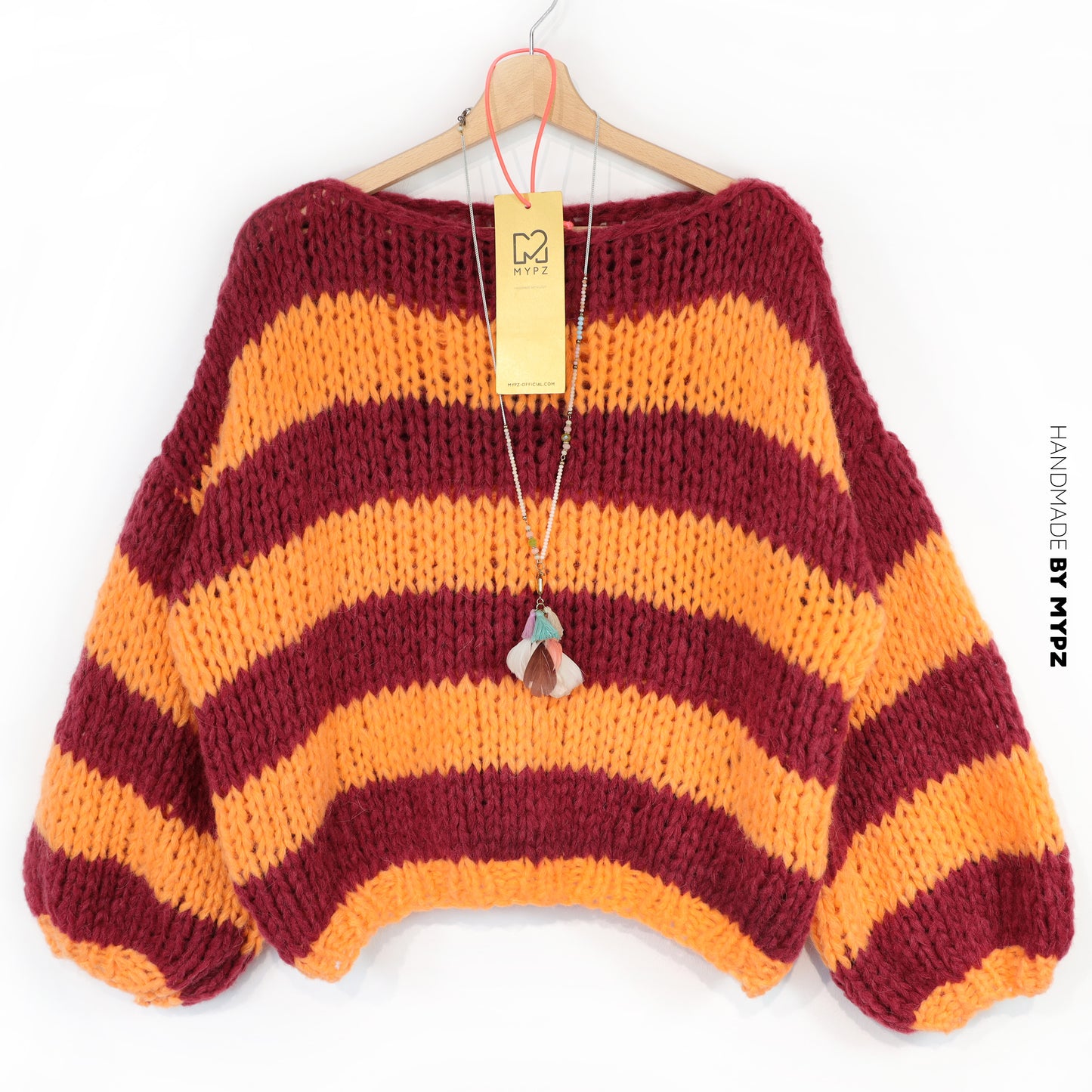 Strickset – MYPZ Chunky Alpaca Pullover Merlot No15 – Beginner (ENG-NL-DE)