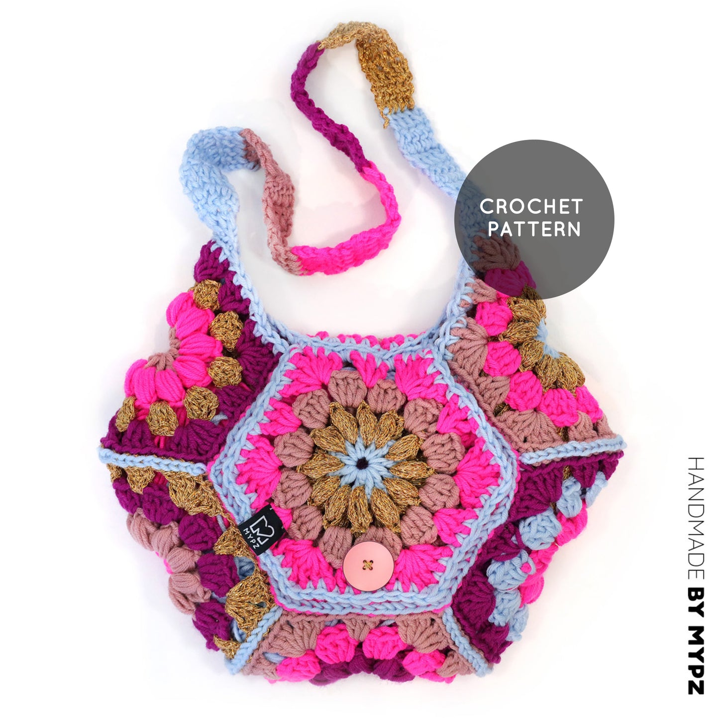 Häkelanleitung - MYPZ hexagon Tasche Everly (ENG-NL-DE)