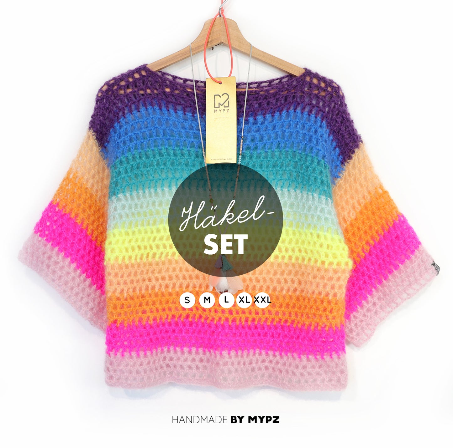 Crochet kit - Rainbow top (ENG-NL-DE)