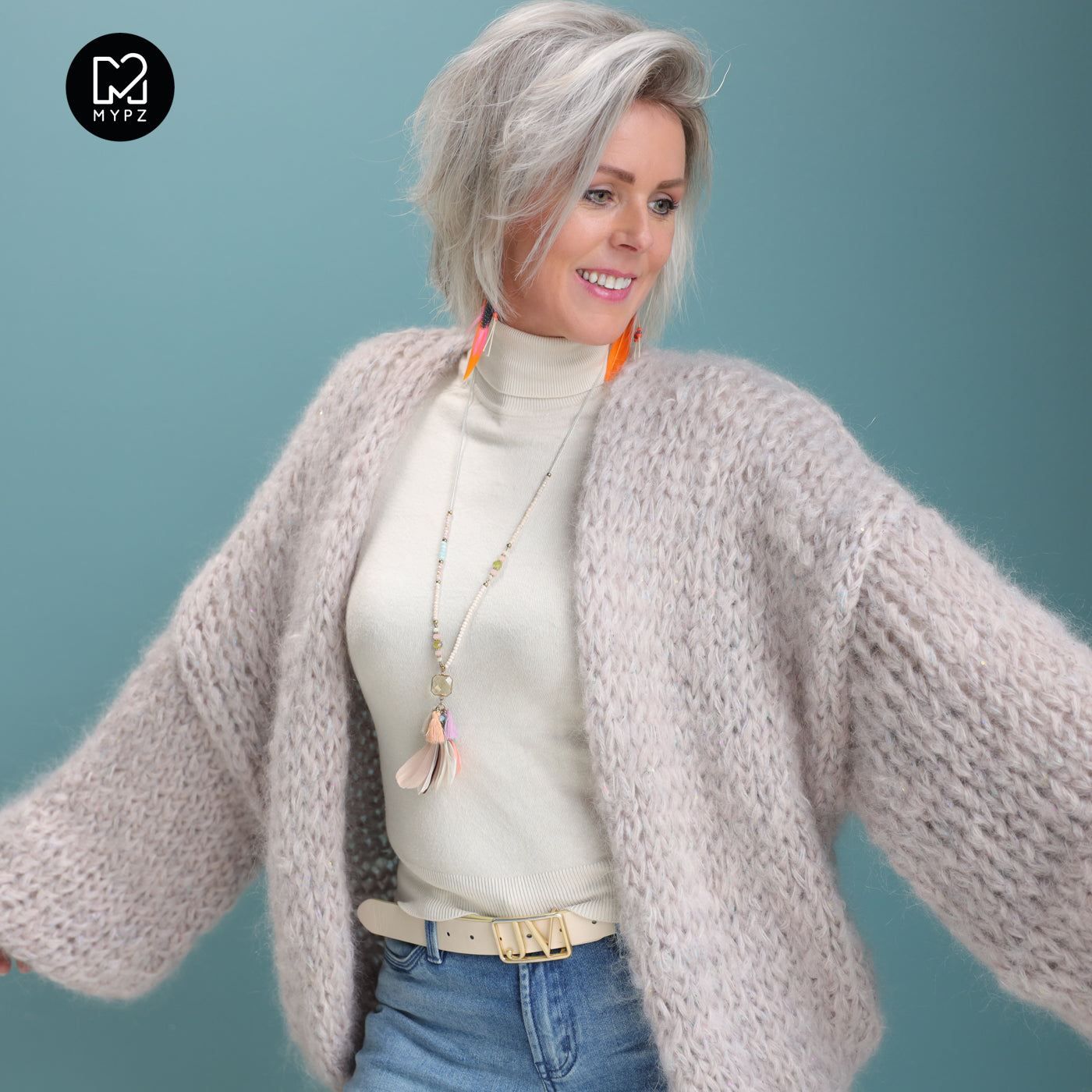 Strickanleitung – MYPZ short basic chunky cardigan Sparkling No15 (ENG-NL-DE)