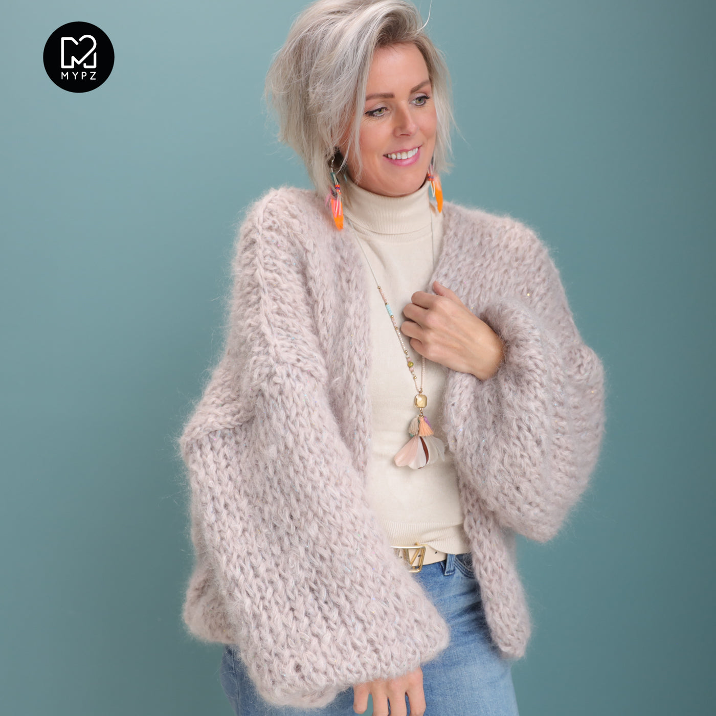 Strickanleitung – MYPZ short basic chunky cardigan Sparkling No15 (ENG-NL-DE)