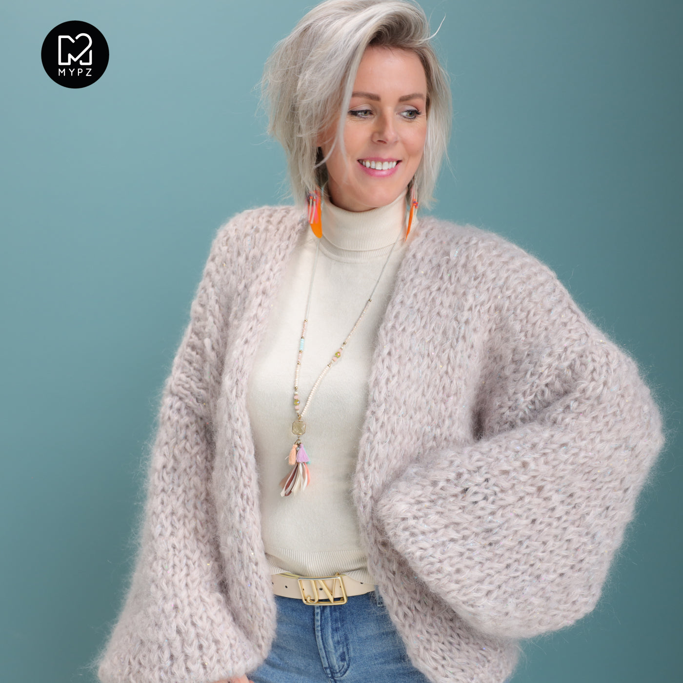Strickanleitung – MYPZ short basic chunky cardigan Sparkling No15 (ENG-NL-DE)