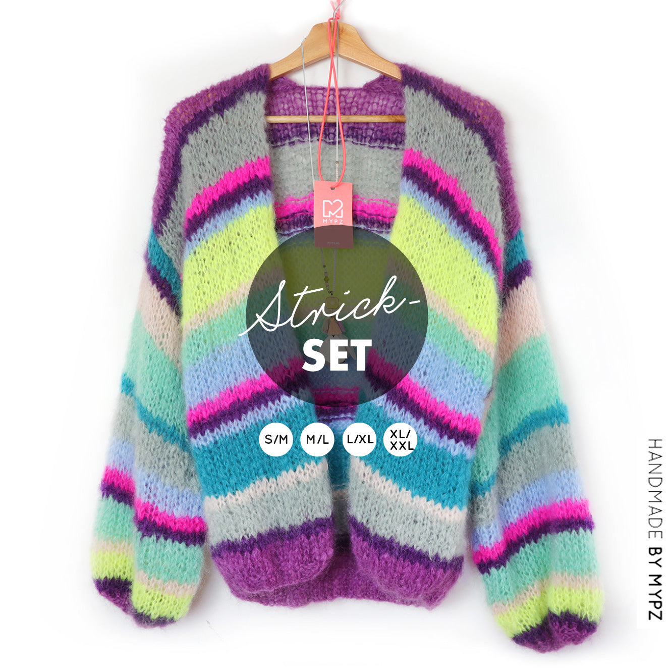 Strickset – MYPZ Basic Light Mohair Cardigan Costa No10 (ENG-NL-DE)
