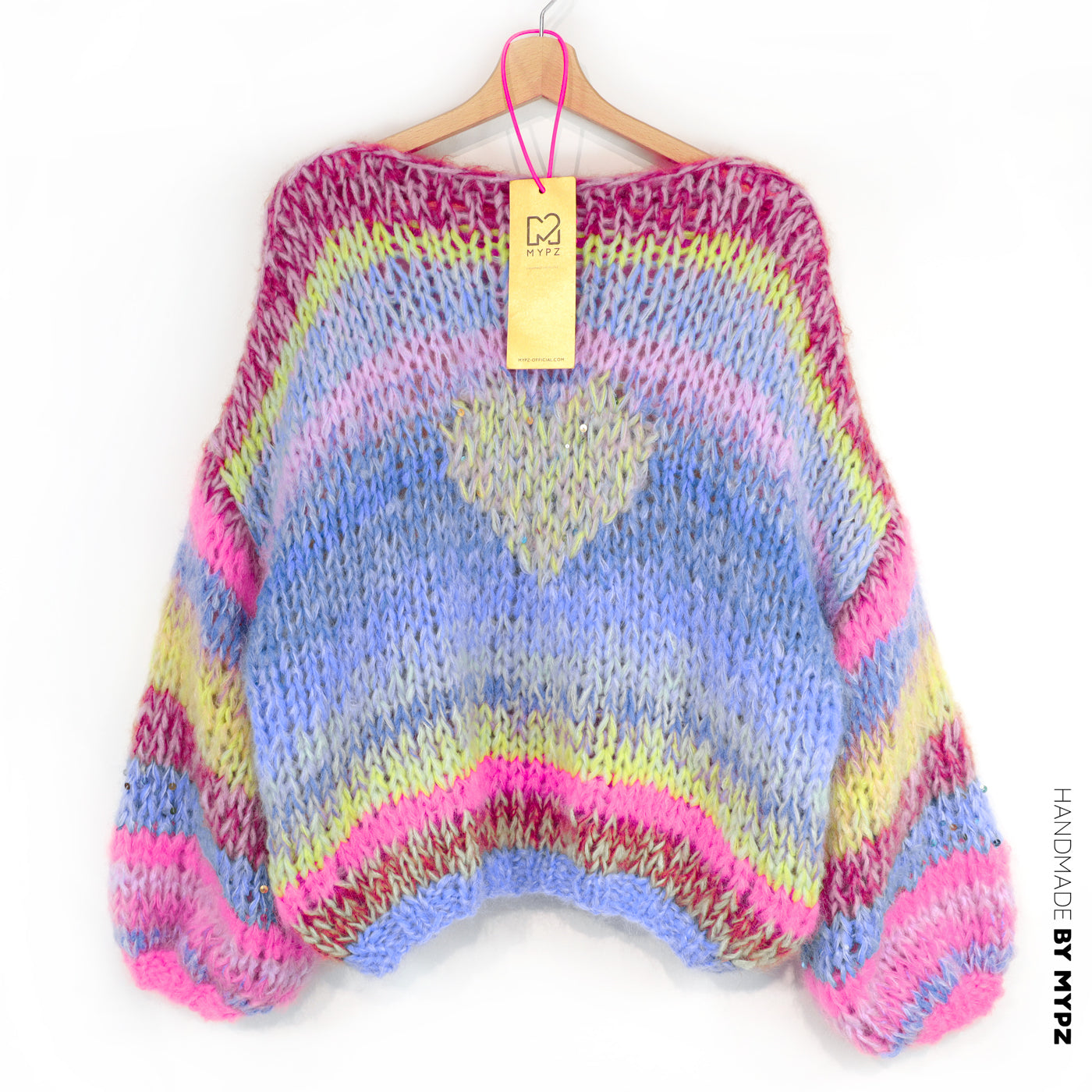 Knitting Kit – MYPZ Short Chunky Alpaca-Mohair Pullover Sunset Rave No15 (ENG-NL-DE-FR-ES)