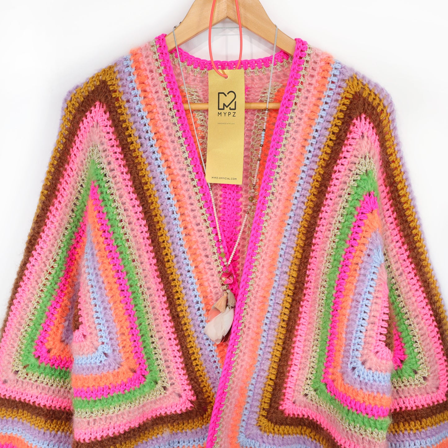 Häkelanleitung - MYPZ Hexagon Cardigan Vibrant Soul (ENG-NL-DE)
