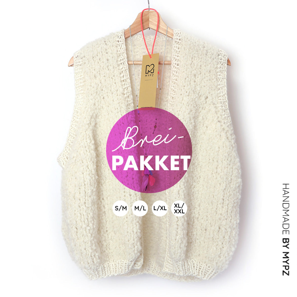 Strickset - MYPZ Chunky Teddy Weste Star no10 (ENG-NL-DE)