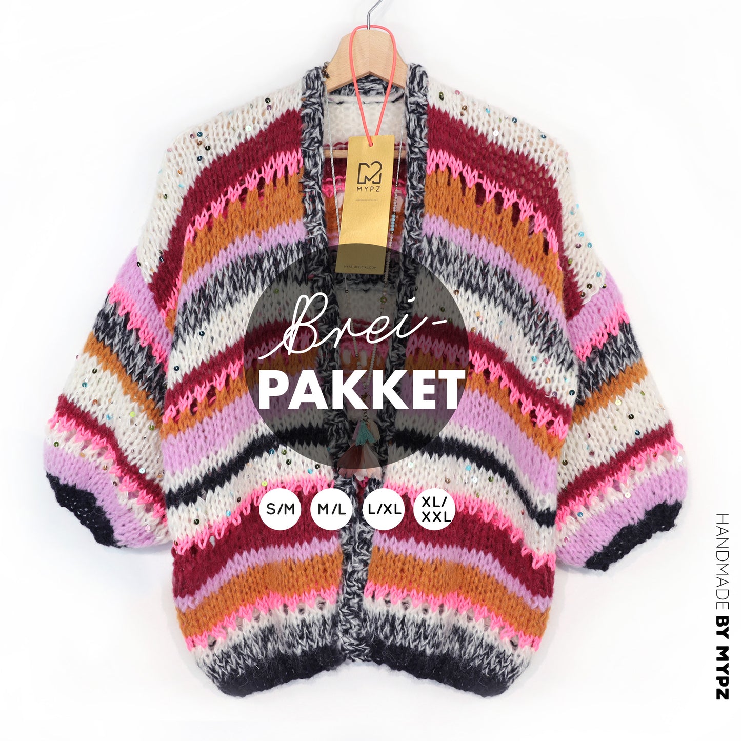 Strickset – MYPZ Light Alpaca Cardigan Twinkle Berry No10 (ENG-NL-DE)