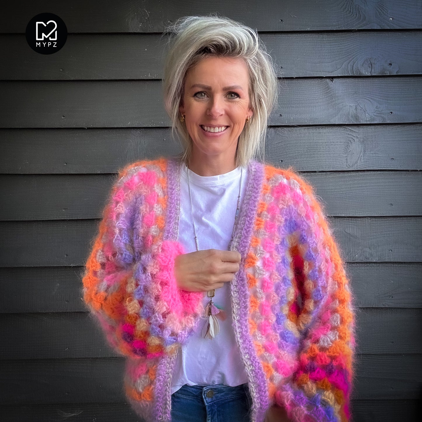 Häkelanleitung - MYPZ Hexagon Cardigan Pink Vibes (ENG-NL-DE)