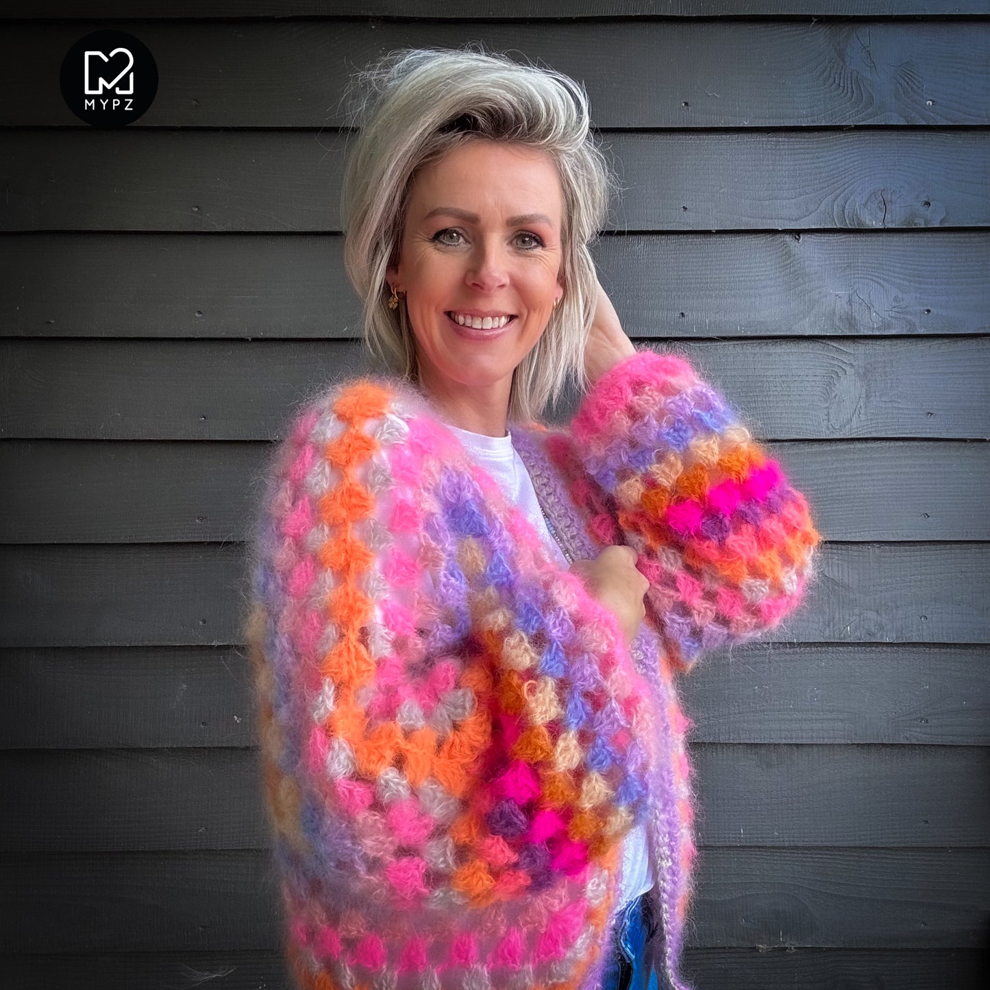 Häkelset - MYPZ Hexagon Cardigan Pink Vibes