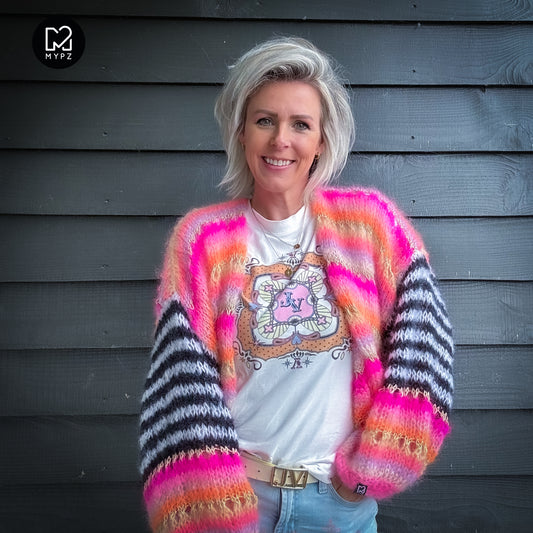 MYPZ Light Mohair Cardigan Pink Magic