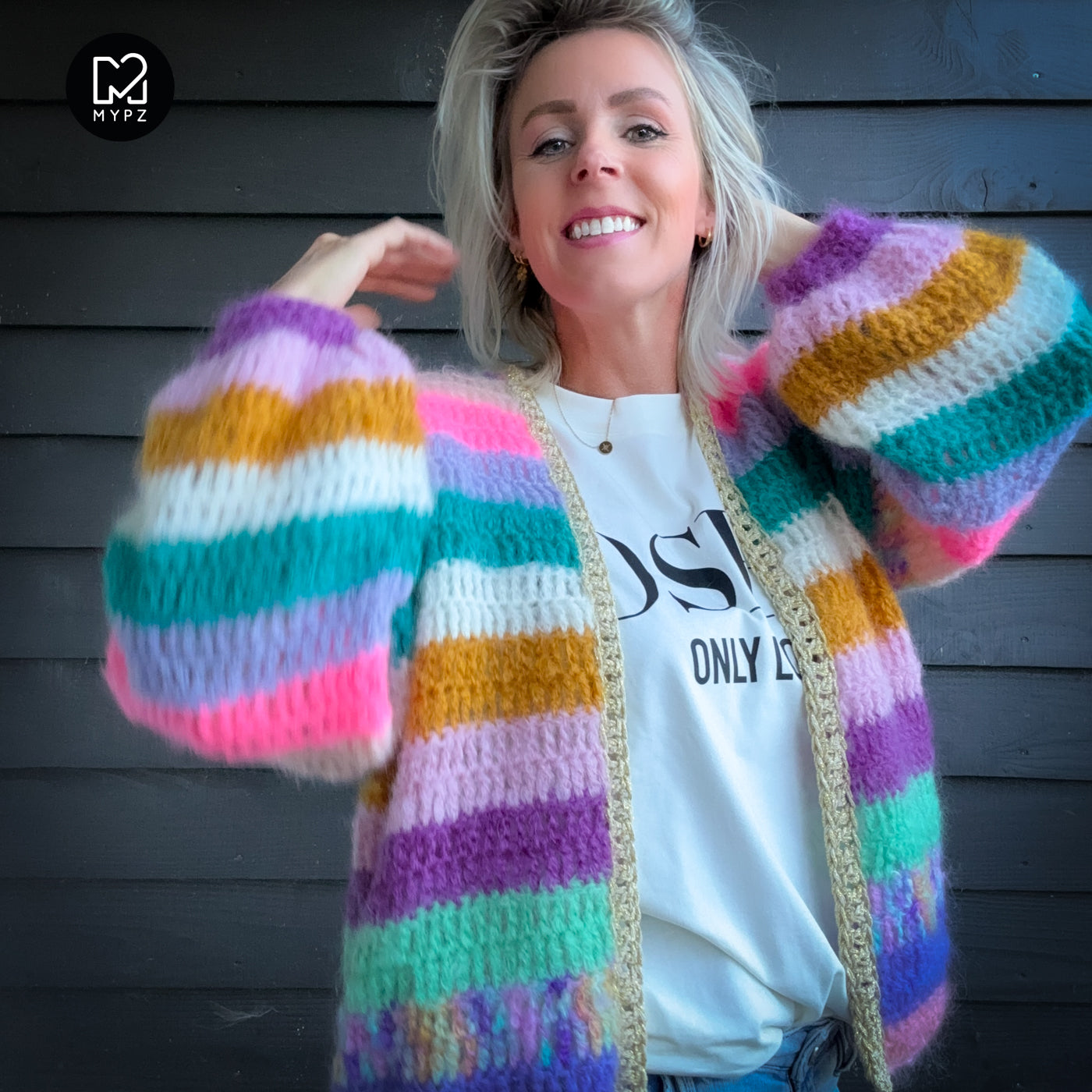 Strickanleitung - MYPZ Chunky Mohair cardigan Sunset Glow (ENG-NL-DE)