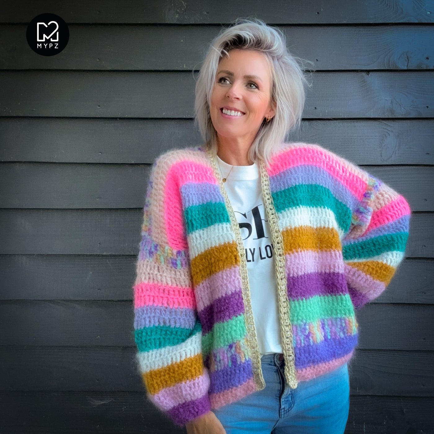 Strickanleitung - MYPZ Chunky Mohair cardigan Sunset Glow (ENG-NL-DE)