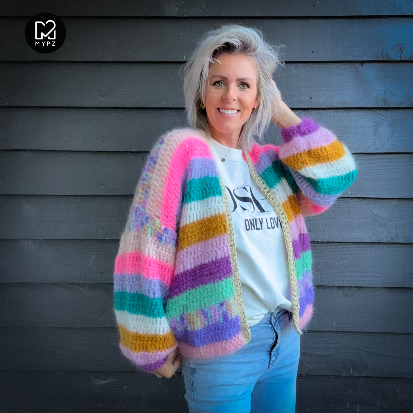 Strickanleitung - MYPZ Chunky Mohair cardigan Sunset Glow (ENG-NL-DE)
