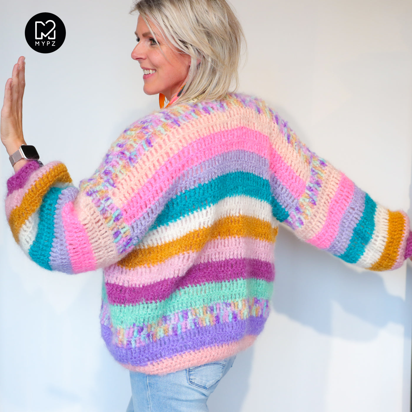 Strickanleitung - MYPZ Chunky Mohair cardigan Sunset Glow (ENG-NL-DE)