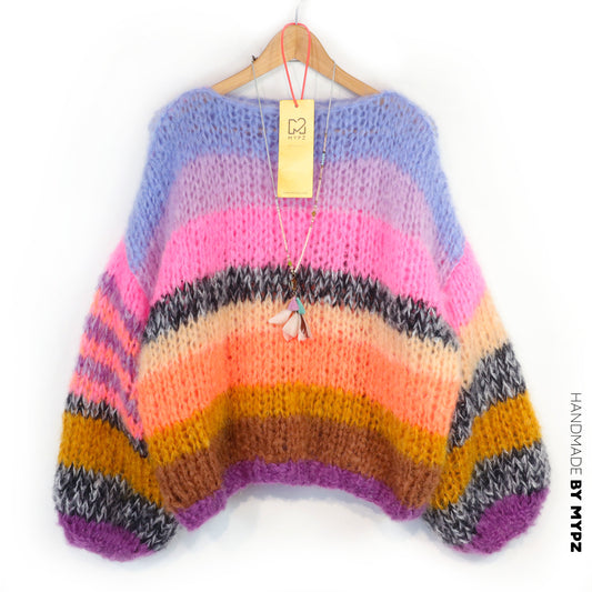 Strickset – MYPZ Basic Chunky Pullover Candy Heat No15 (ENG-NL-DE)