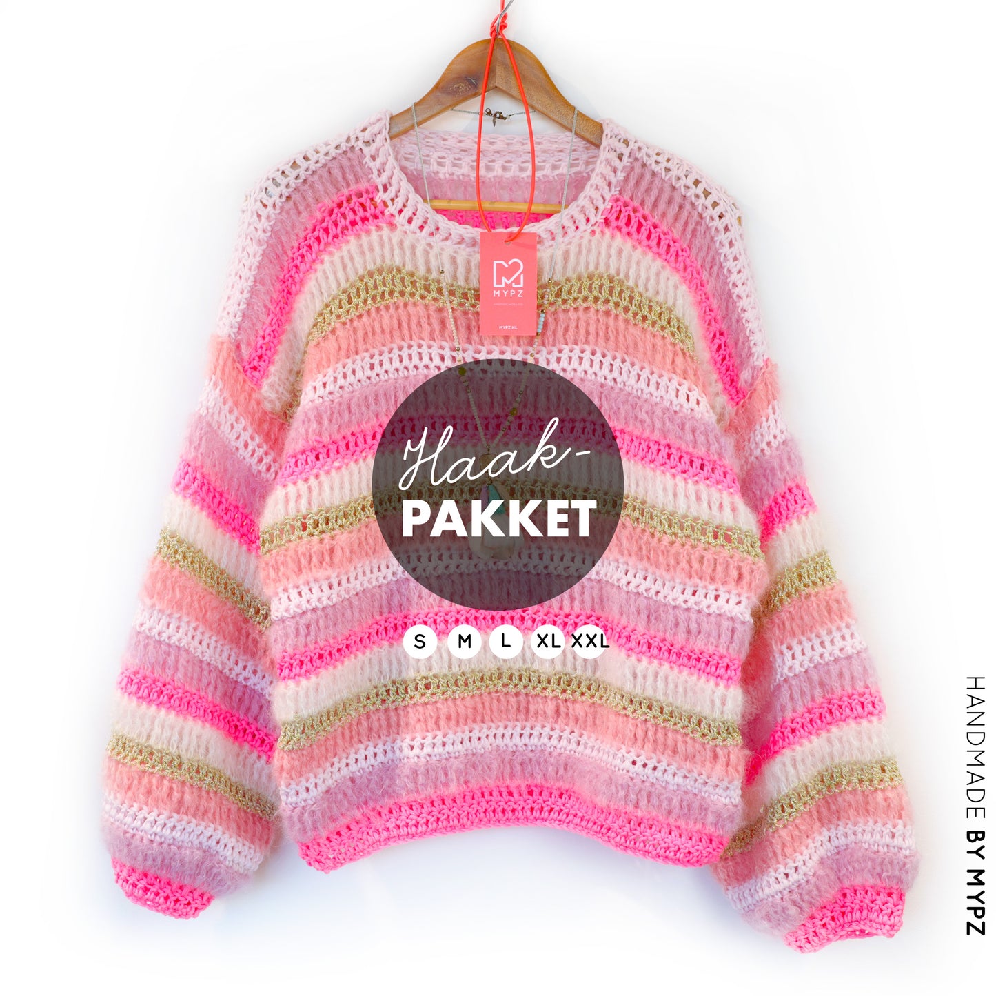 Häkelset – MYPZ Chunky mohair-merino pullover Jasmin (ENG-NL-DE)