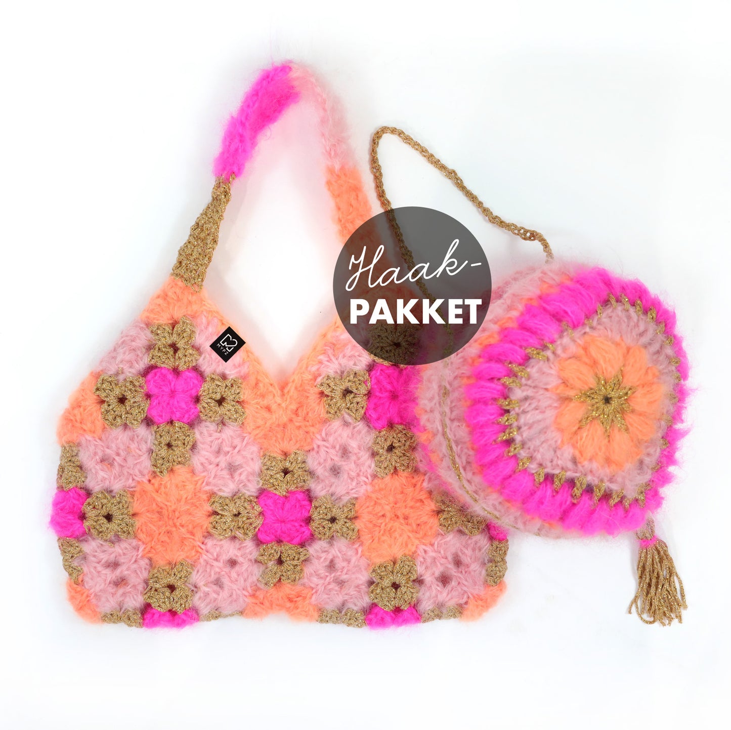 Häkelset - MYPZ Herz Tasche + Diamanten Tasche (ENG-NL-DE-FR-ES)