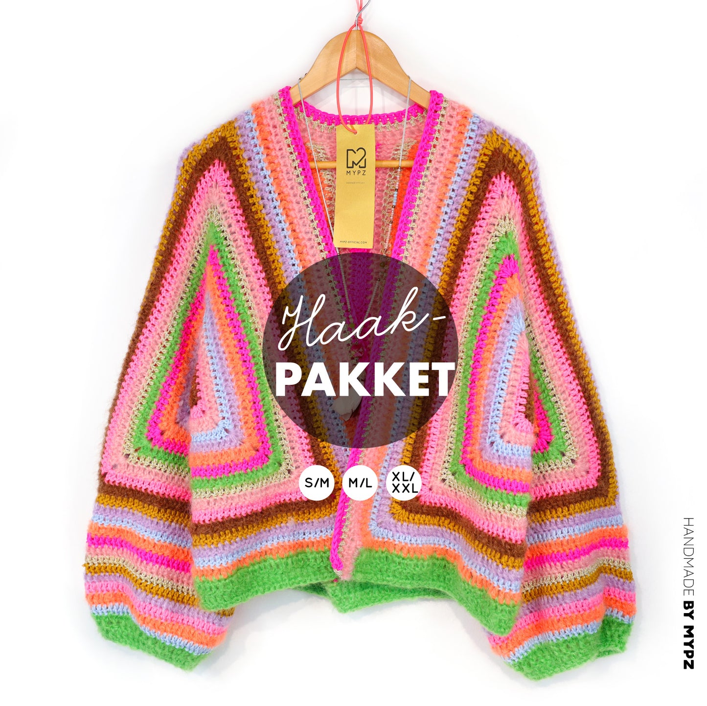 Häkelanleitung - MYPZ Hexagon Cardigan Vibrant Soul (ENG-NL-DE)