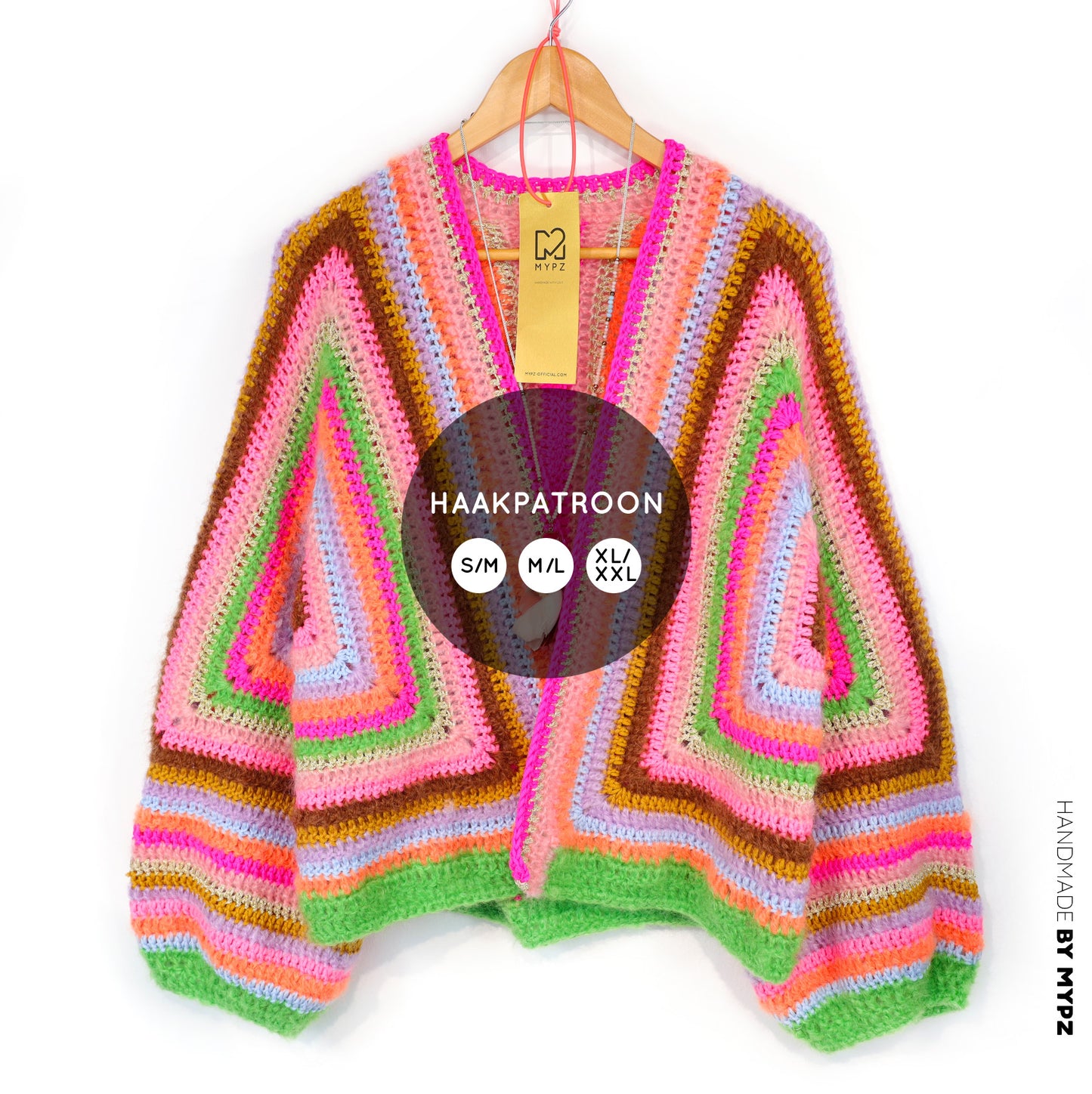 Häkelanleitung - MYPZ Hexagon Cardigan Vibrant Soul (ENG-NL-DE)