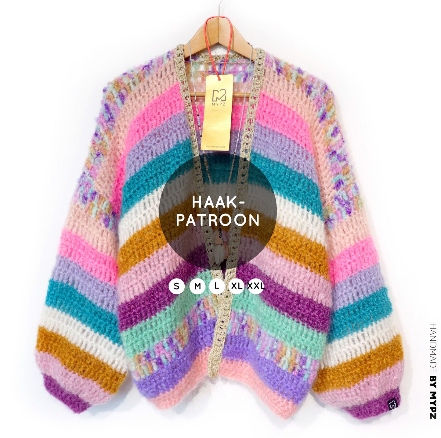 Strickanleitung - MYPZ Chunky Mohair cardigan Sunset Glow (ENG-NL-DE)