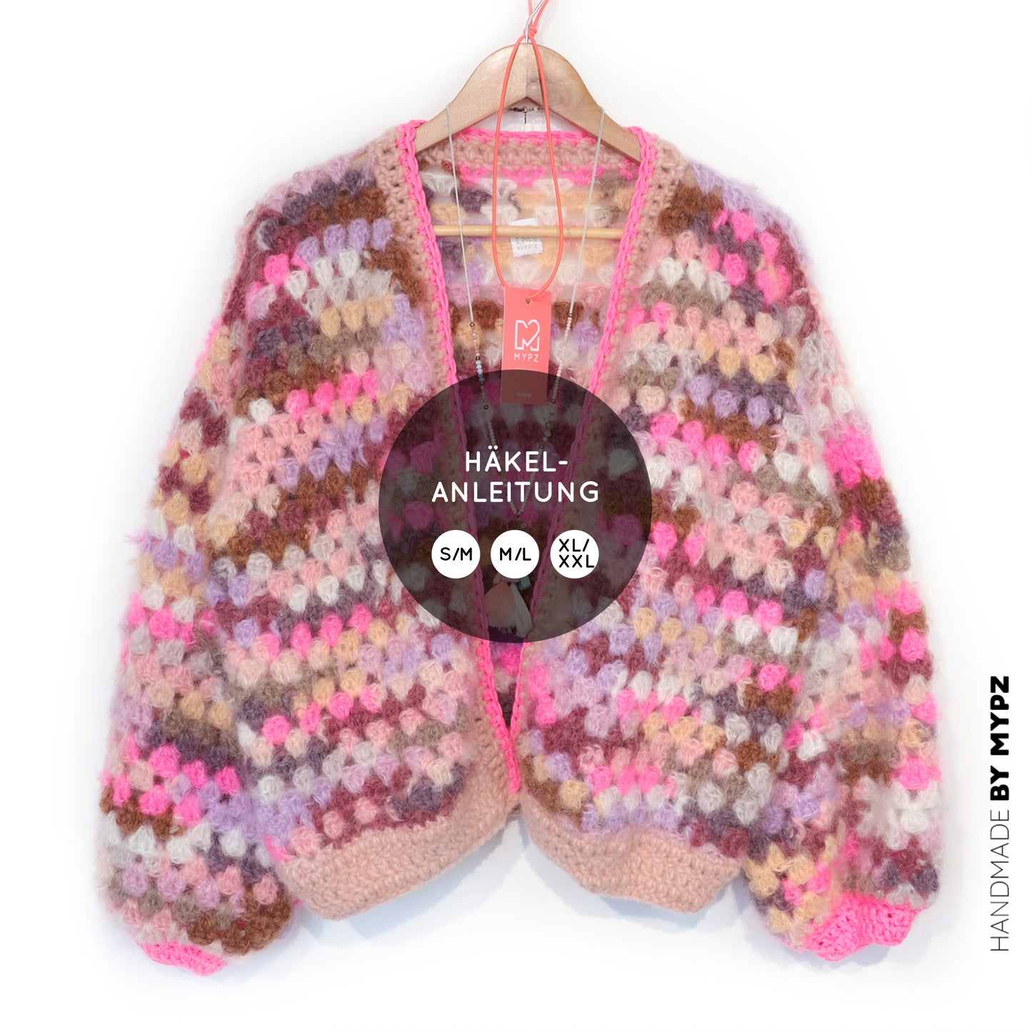 Häkelanleitung - MYPZ Mohair Cardigan Pastel Bloom (ENG-NL-DE)