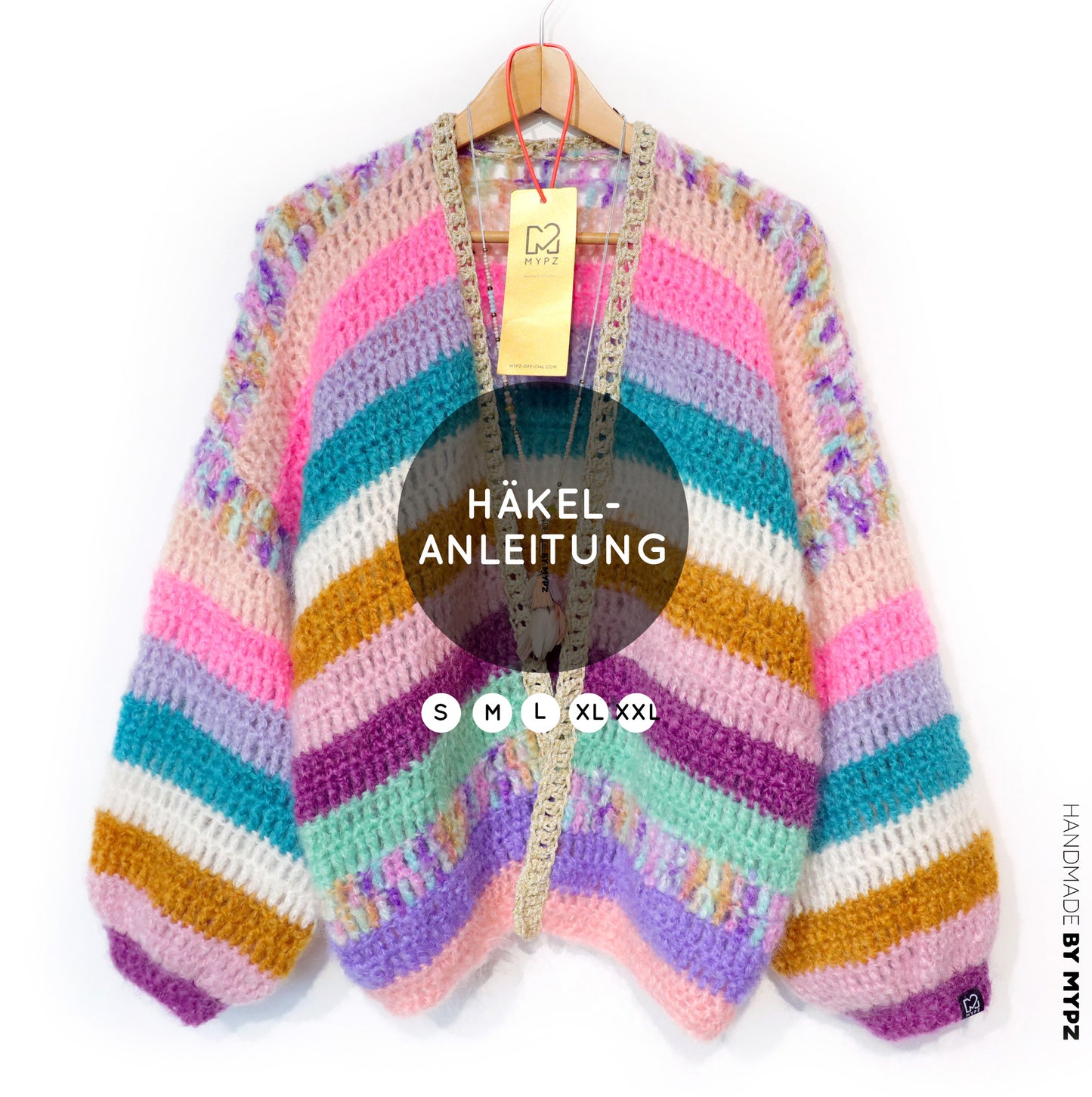 Strickanleitung - MYPZ Chunky Mohair cardigan Sunset Glow (ENG-NL-DE)