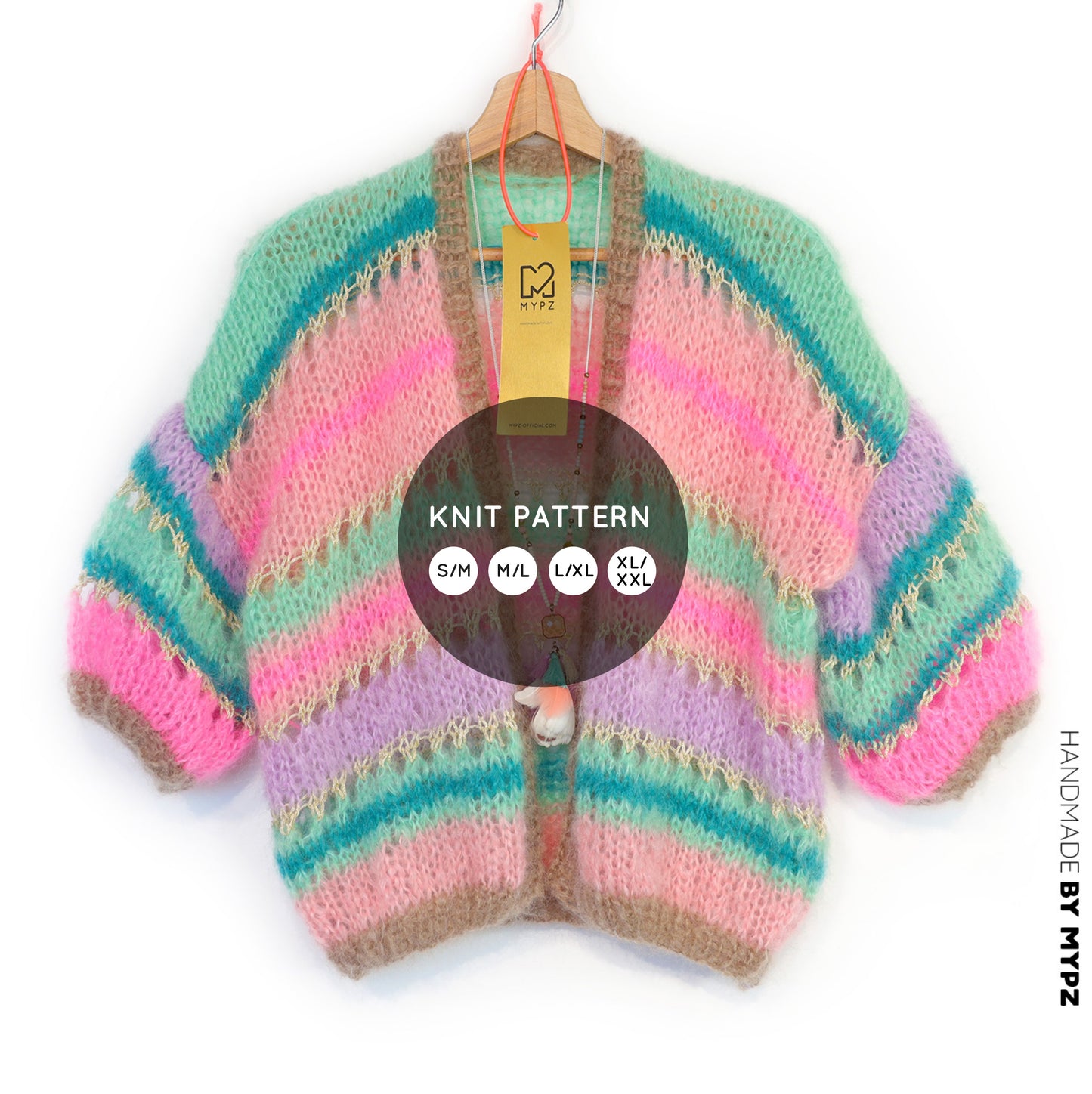 Strickanleitung – MYPZ Kurze Mohair Cardigan Faby No10 (ENG-NL-DE)