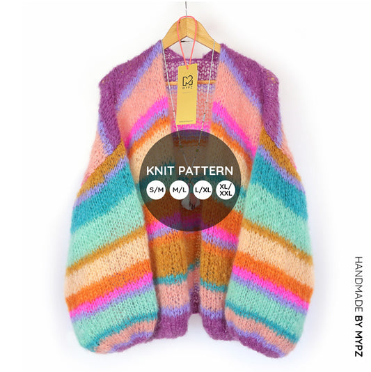 Strickanleitung – MYPZ Basic Light Mohair Cardigan Crystal No10 (ENG-NL-DE)