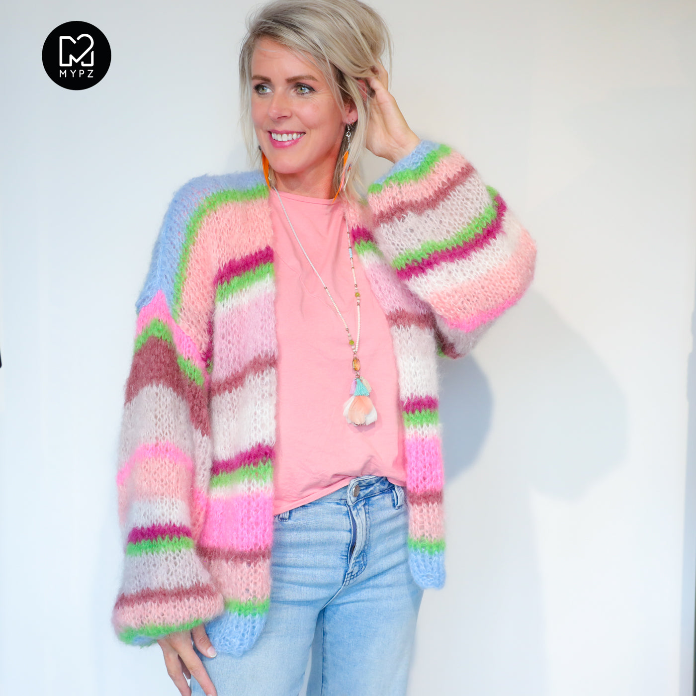 Strickset – MYPZ Light Mohair Cardigan Candy Clouds No10 (ENG-NL-DE)
