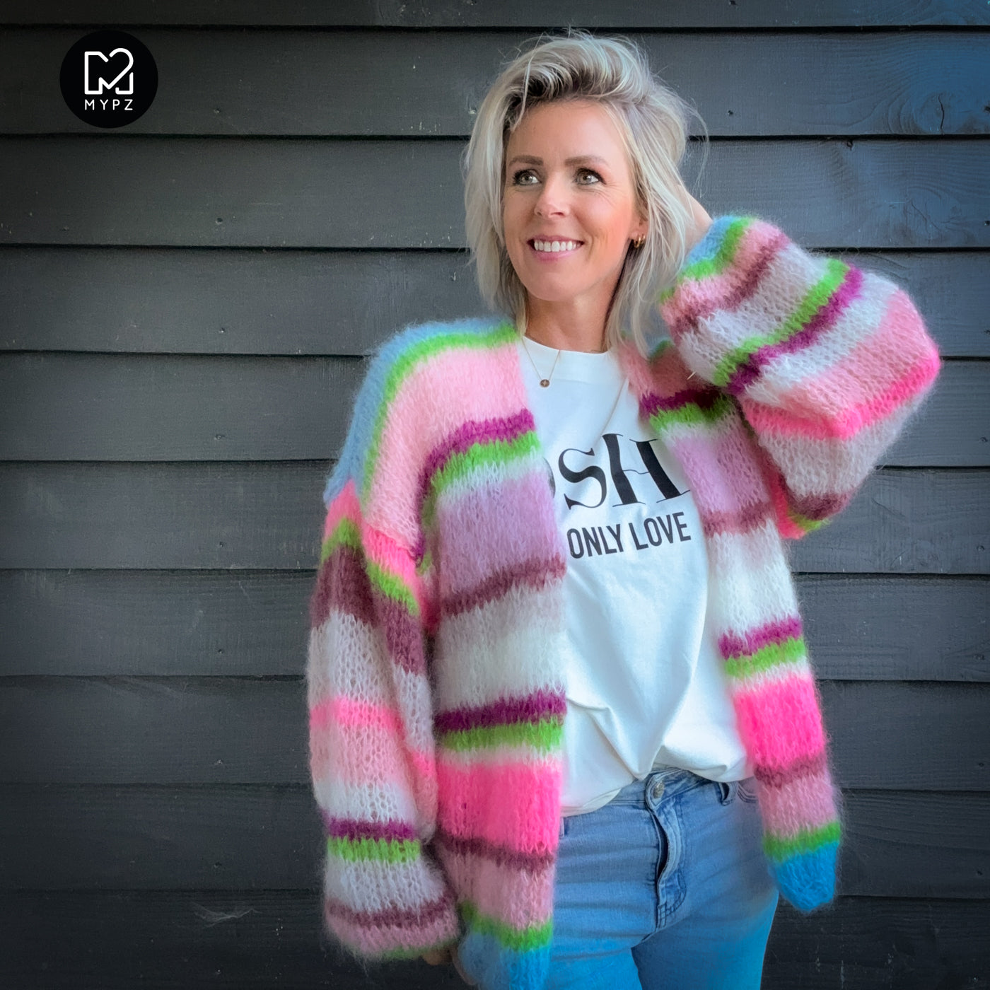 Strickset – MYPZ Light Mohair Cardigan Candy Clouds No10 (ENG-NL-DE)