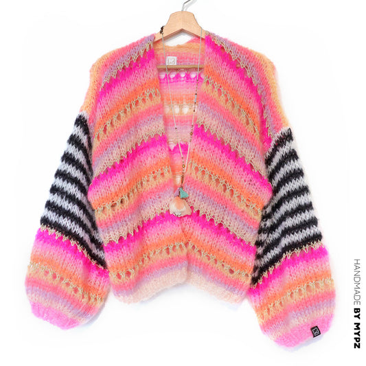 Strickset ā MYPZ Light Mohair Cardigan Pink Magic No10 (ENG-NL-DE)