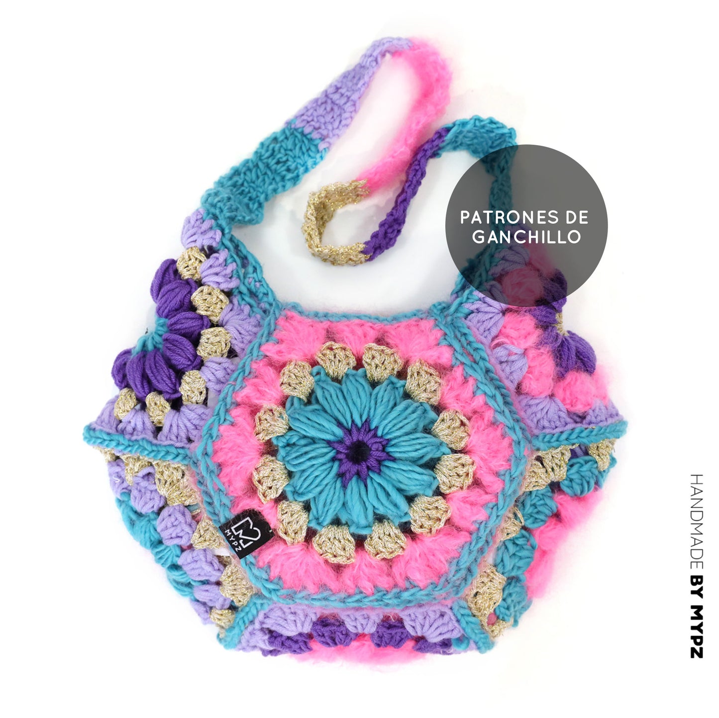 Häkelanleitung - MYPZ hexagon Tasche Pacha (ENG-NL-DE-ES)