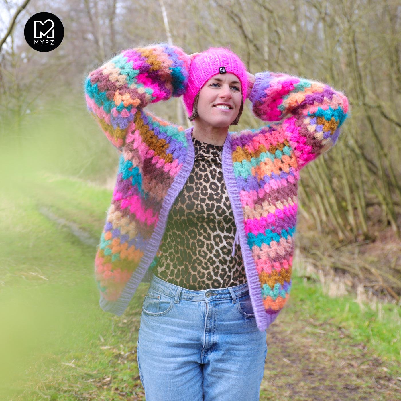 Häkelanleitung - MYPZ Mohair Granny Cardigan Fiesta (ENG-NL-DE)
