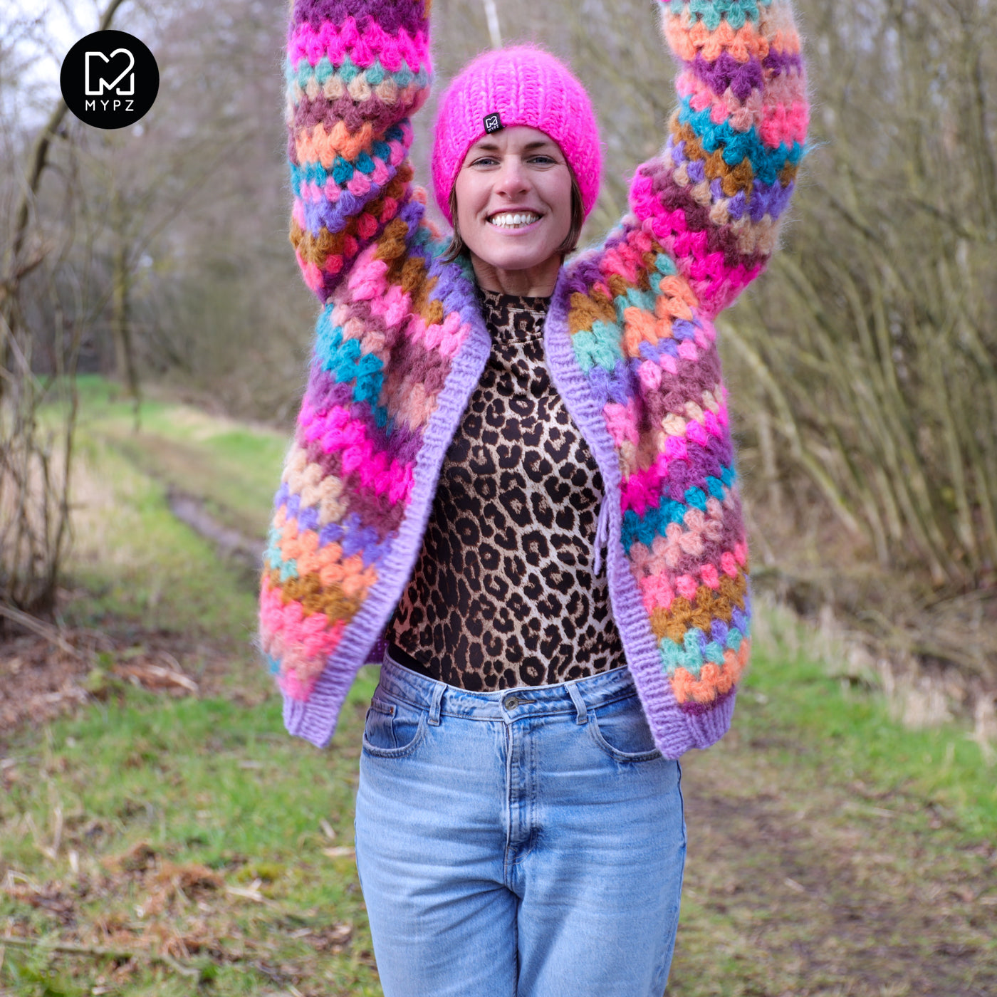 Häkelanleitung - MYPZ Mohair Granny Cardigan Fiesta (ENG-NL-DE)