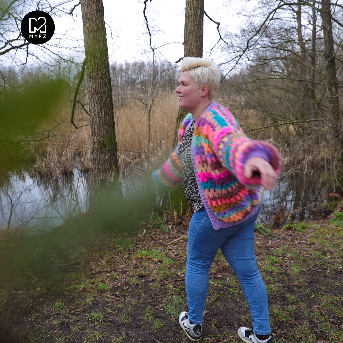 Häkelanleitung - MYPZ Mohair Granny Cardigan Fiesta (ENG-NL-DE)