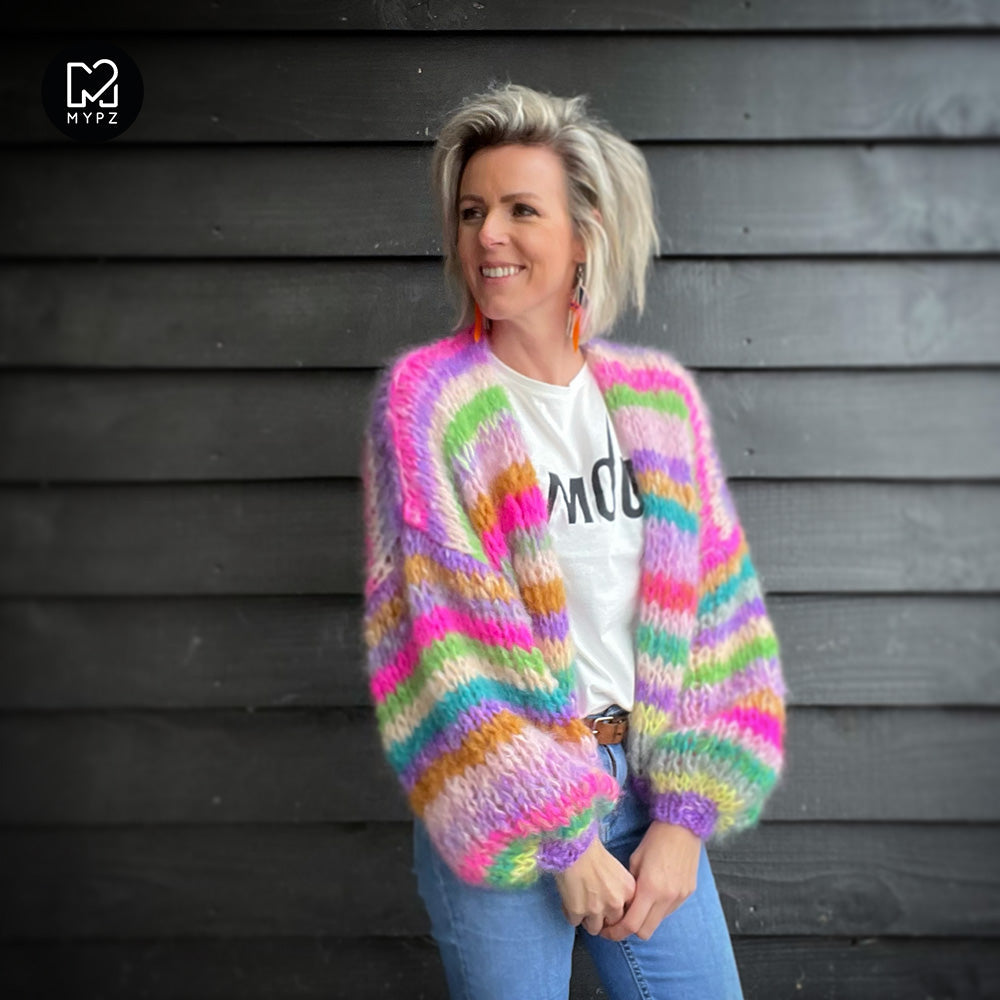 Knitting pattern – MYPZ Short Chunky Mohair Cardigan Aurora No.15 (ENG-NL)