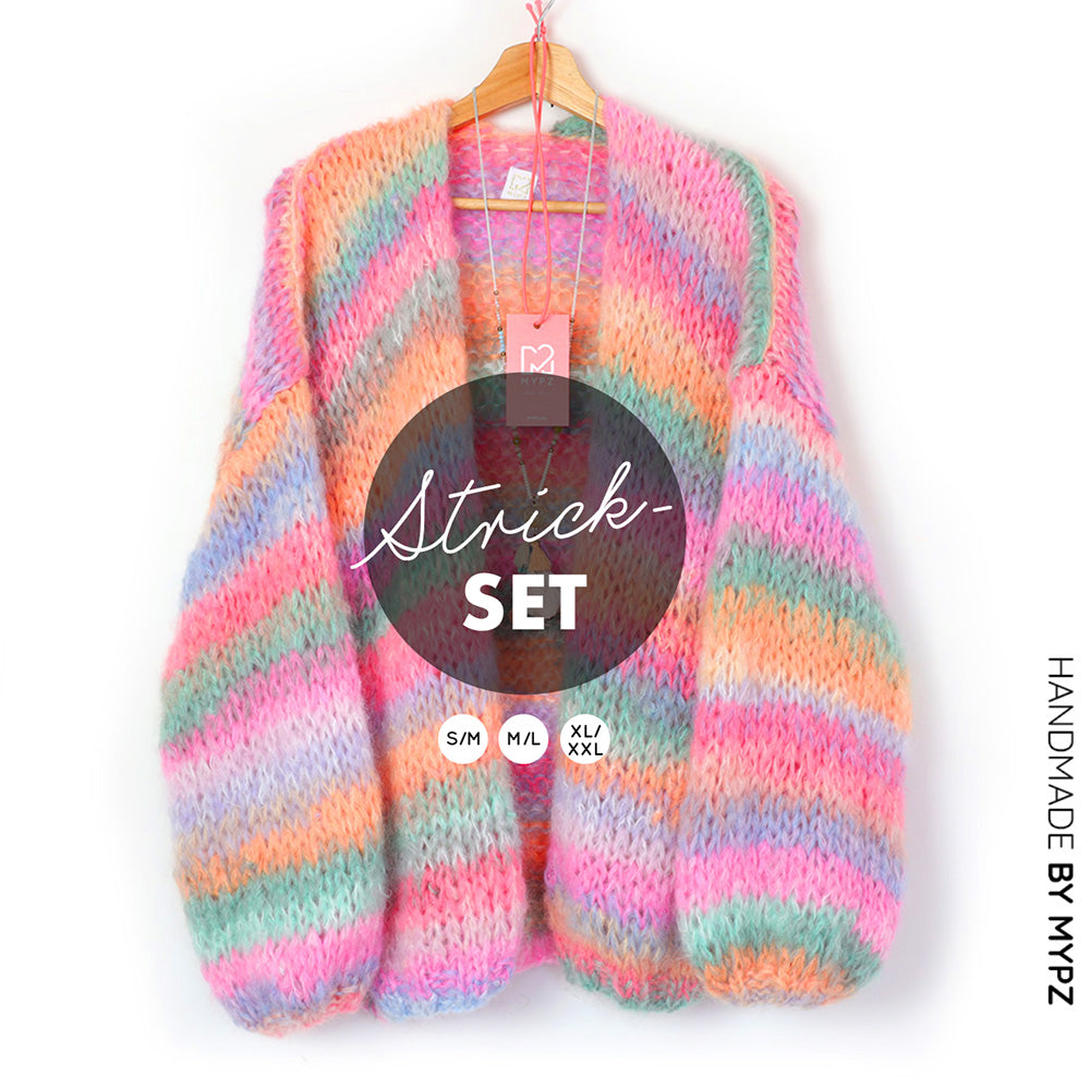 Strickset – MYPZ Chunky Mohair Cardigan Pastelicious No15 (ENG-NL-DE)