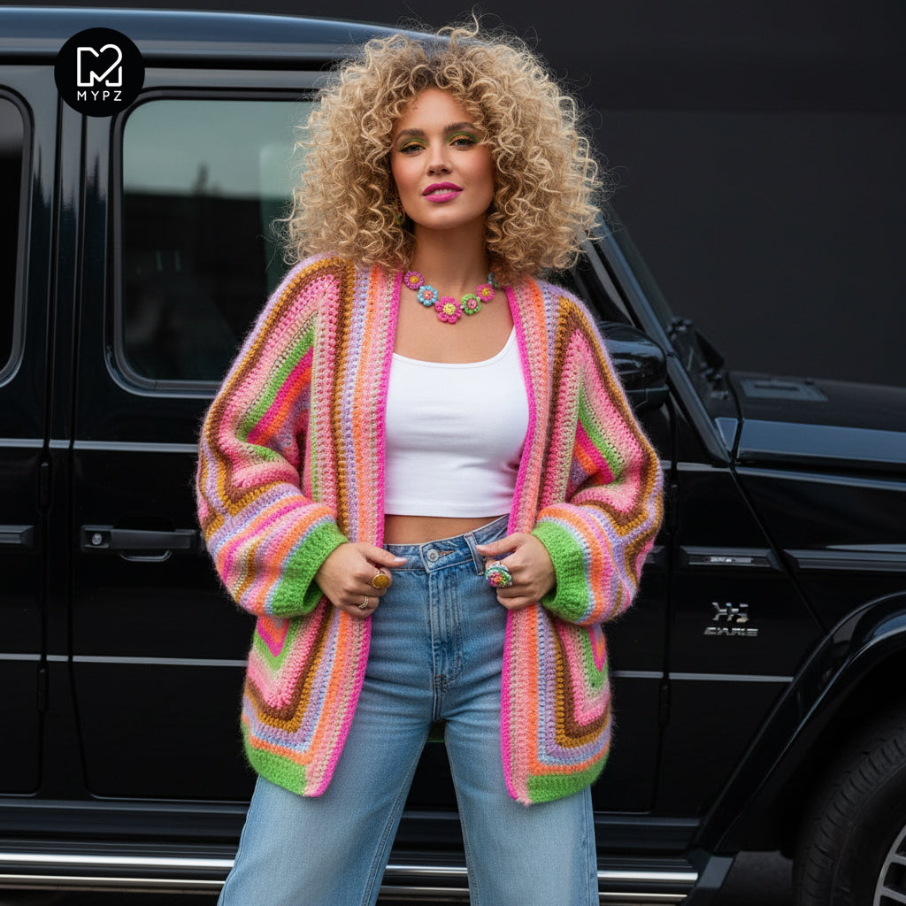 Häkelanleitung - MYPZ Hexagon Cardigan Vibrant Soul (ENG-NL-DE)