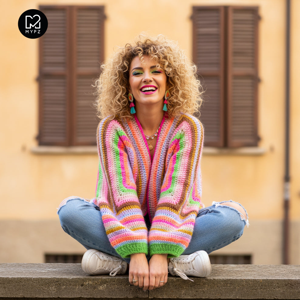 Häkelanleitung - MYPZ Hexagon Cardigan Vibrant Soul (ENG-NL-DE)