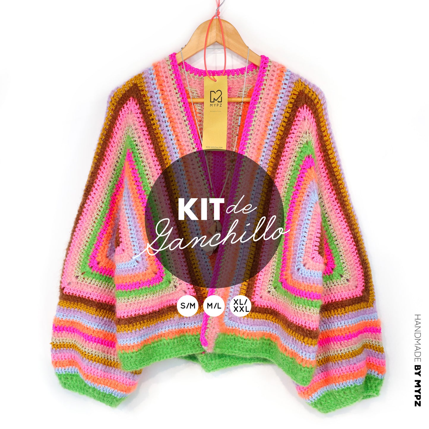 Häkelanleitung - MYPZ Hexagon Cardigan Vibrant Soul (ENG-NL-DE)