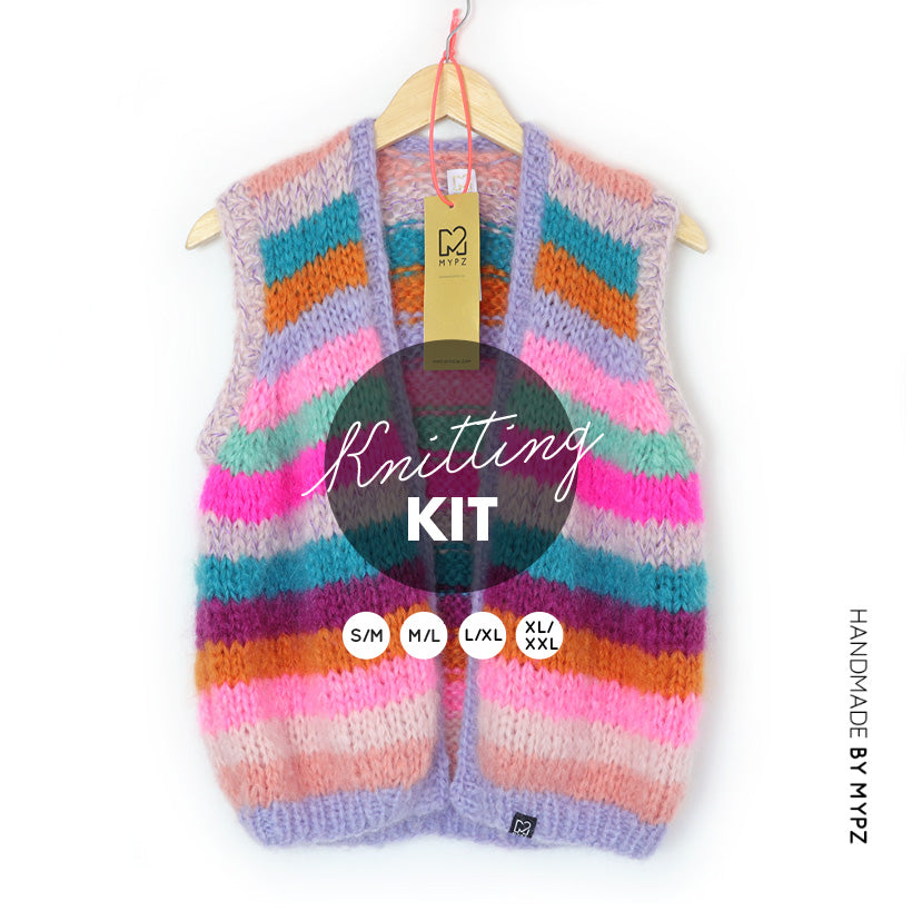 Knitting Kit – MYPZ Chunky Mohair Gilet Kiss No.10 (ENG-NL)