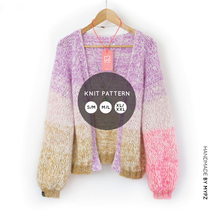 Knit pattern – MYPZ top-down cardigan Fleecy No.9 (ENG-NL)