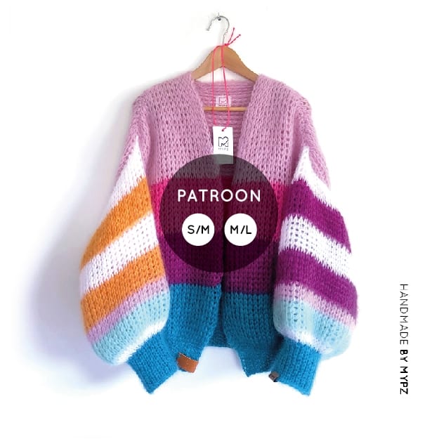 Crochet pattern – MYPZ bomber cardigan striped (ENG-NL)