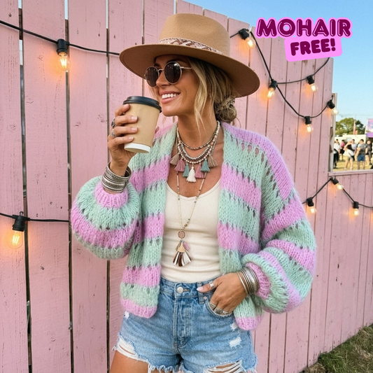 Strickset – MYPZ Light Alpaka Cardigan Minty Blush No. 10