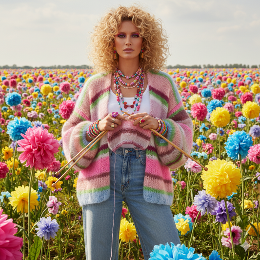 Strickset – MYPZ Light Mohair Cardigan Candy Clouds No10 (ENG-NL-DE)