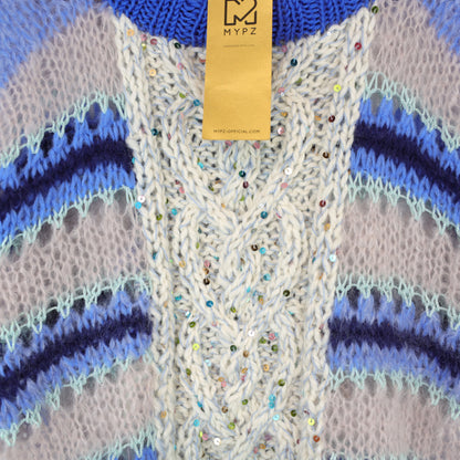 Strickanleitung – MYPZ  Light Alpaca Mohair Top Cable Heart Blue No10 (ENG-NL-DE)