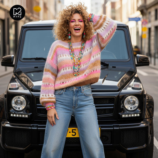 Strickset – Chunky Mohair Pullover Bijoux No.12 (ENG-NL-DE)