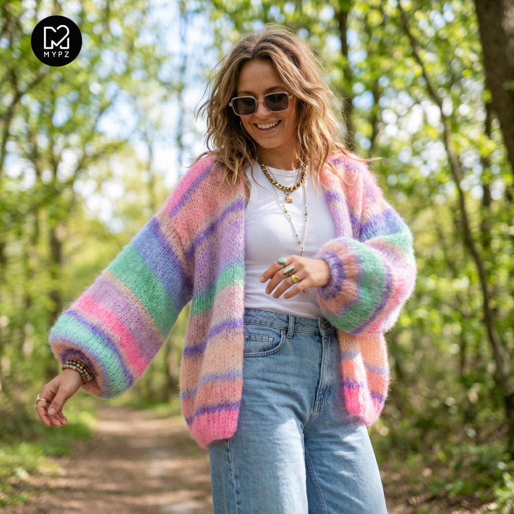 Strickanleitung – MYPZ Basic Light Mohair Cardigan Blaze & Berry No. 10 (ENG-NL-DE)
